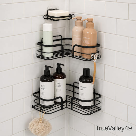 3-Piece Adhesive Corner Shelf Set