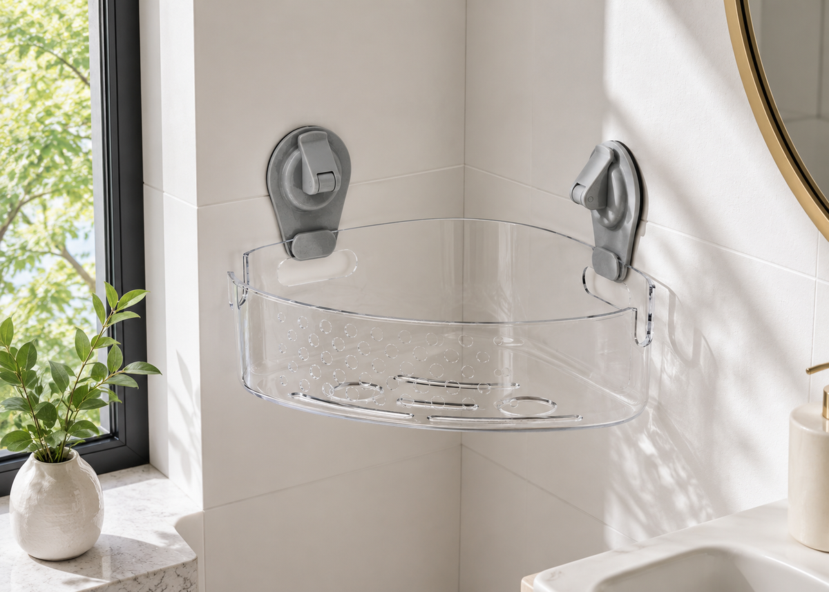 Suction Corner Bath Basket