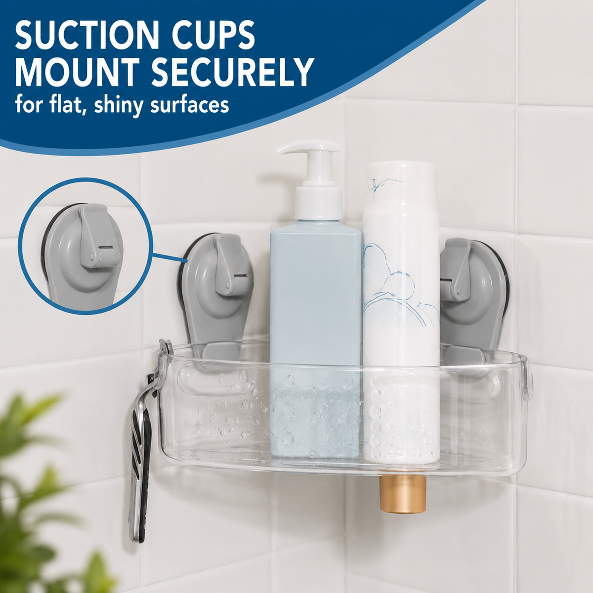 Suction Corner Bath Basket