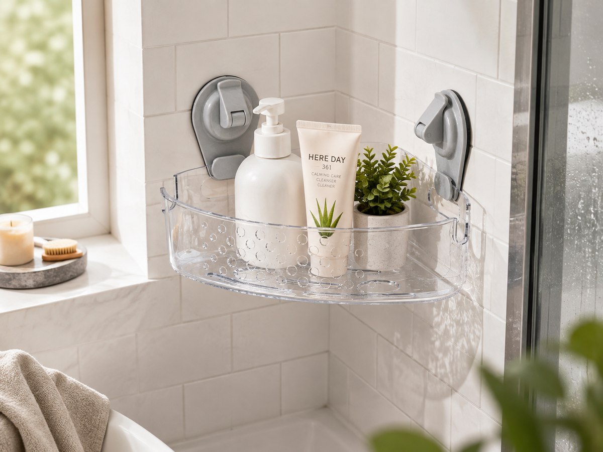 Suction Corner Bath Basket