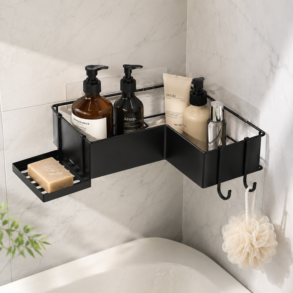Adhesive Corner Shower Caddy