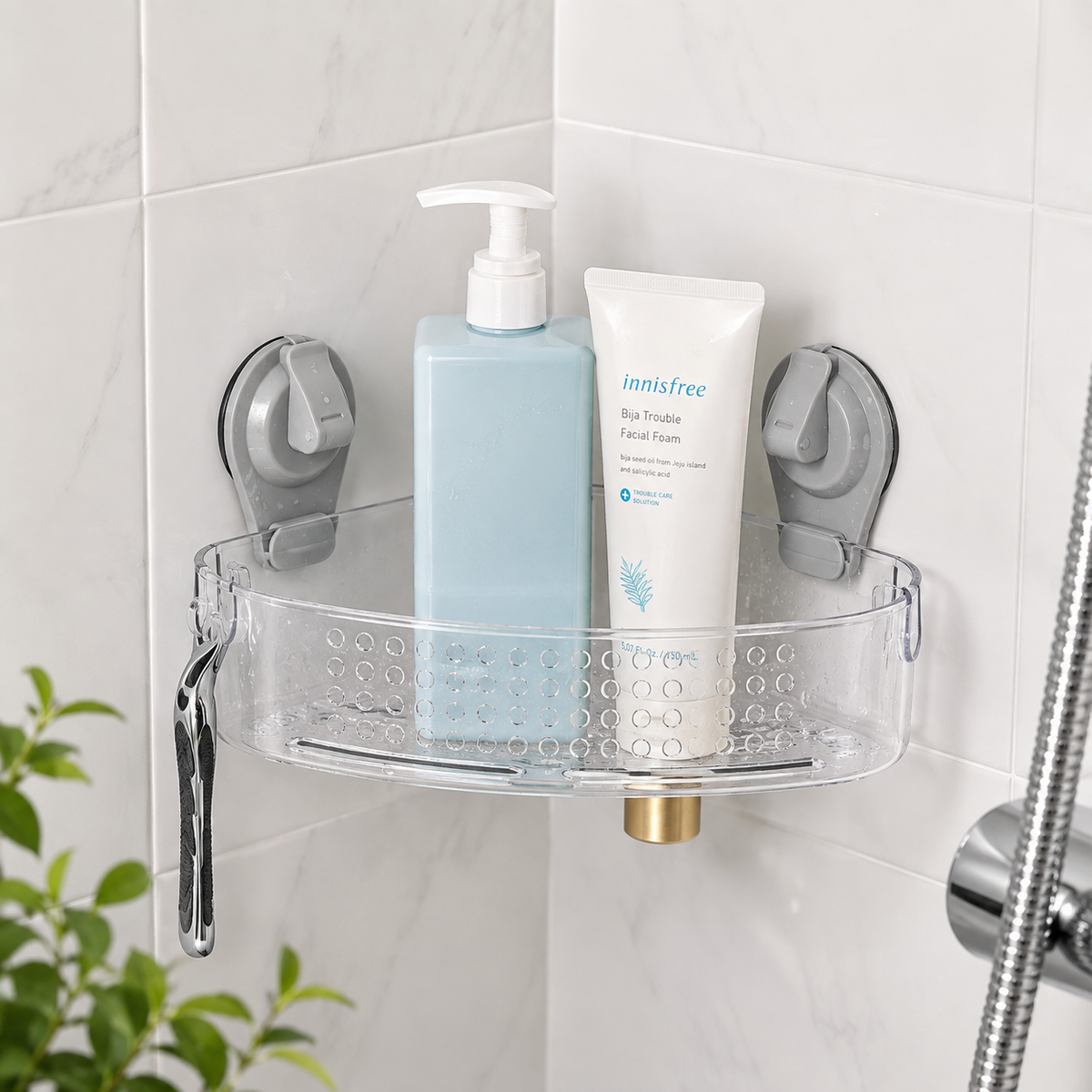 Suction Corner Bath Basket
