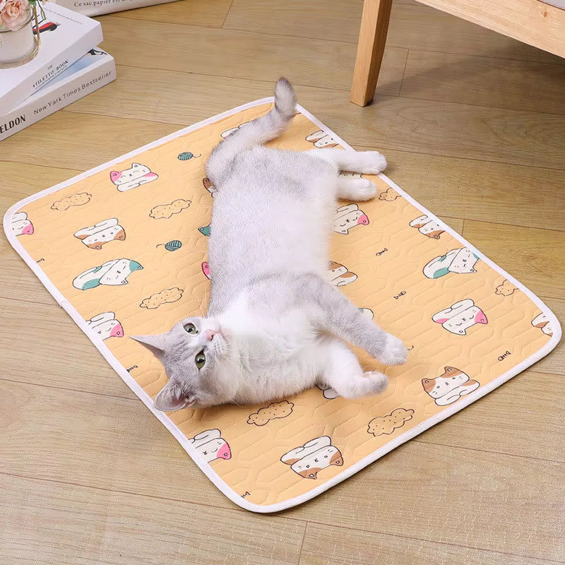 Premium Ice Silk Cooling Pet Sleeping Pad with Non-Slip Base